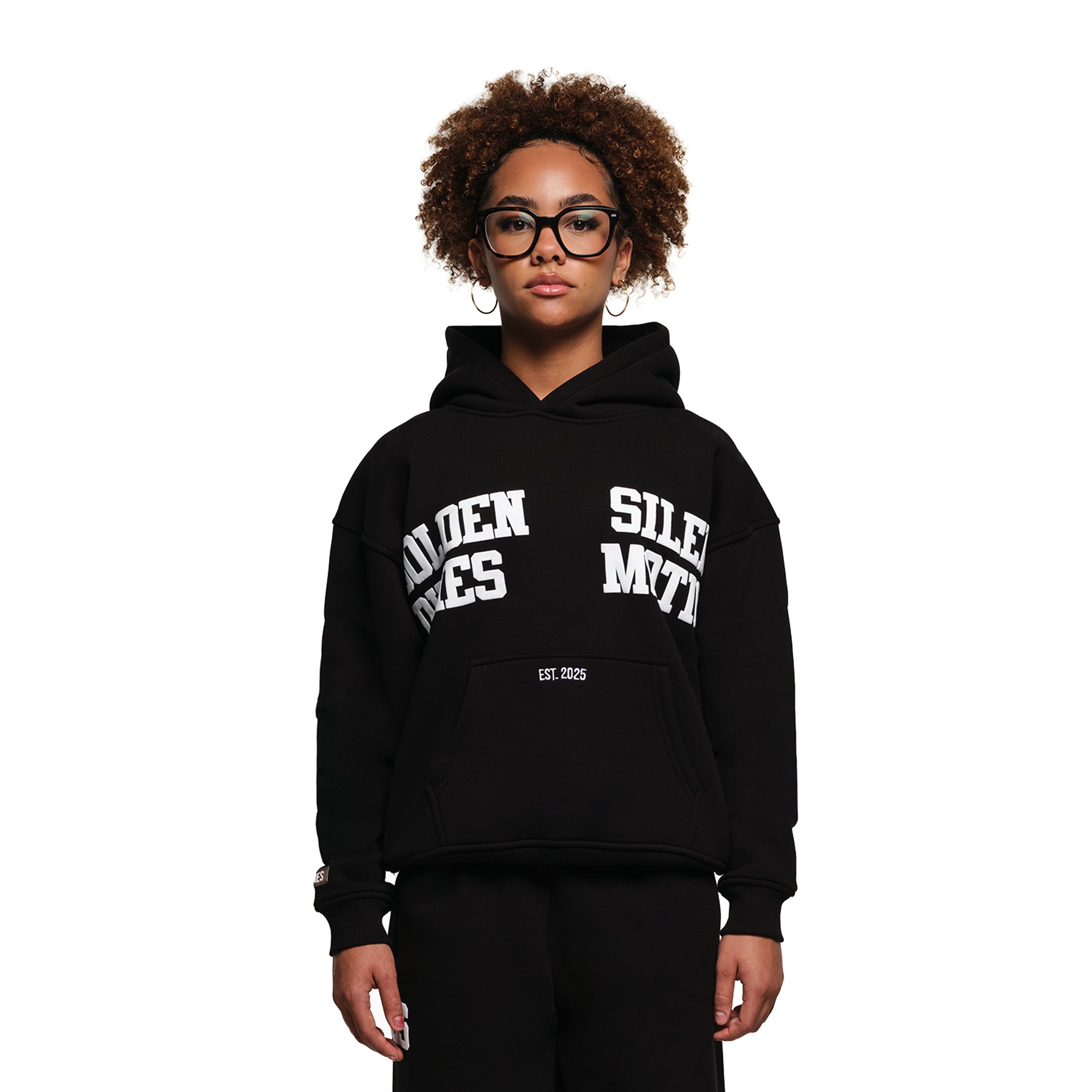 GOLDEN SILENCE HOODIE | BLACK